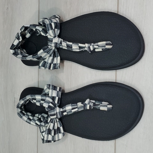 Sanuk Yoga Womens Sandals Flip Flop Flats shoes sz 9 - Picture 3 of 9